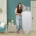 BRANCO Mesh Ironing Board Large &amp; Foldable Aluminised Cloth Cover | Ironing Table for Home | Dress Ironing Table | Iron Press | Cloth Ironing Table | Silver 130X47 (Large)