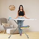 BRANCO Mesh Ironing Board Large &amp; Foldable Aluminised Cloth Cover | Ironing Table for Home | Dress Ironing Table | Iron Press | Cloth Ironing Table | Silver 130X40 cms (Medium)