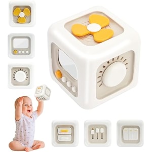 brand conquer montessori busy cube for toddlers 1-3car travel toys busy board activity cubelearning stocking stuffers educational birthday gifts sensory baby 12-18 months