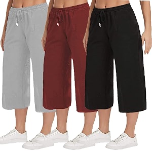 Brand flex Womens Cotton Plain Capri Pants