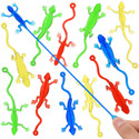 BRAND HOME 10 Pcs Stretchy Sticky Lizards Creative Elastic Climb Wall Animal Toys for Kids Sticky Lizard Gag Toy
