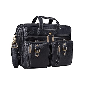 brand leather genuine leather convertible backpack 1634 laptop messenger bag multi-functional business briefcase for men
