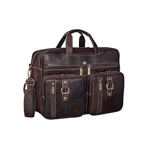 brand leather genuine leather convertible backpack 1634 laptop messenger bag multi-functional business briefcase for men