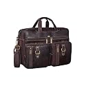 BRAND LEATHER Genuine Leather Convertible Backpack 16" Laptop Messenger Bag Multi-Functional Business Briefcase for Men