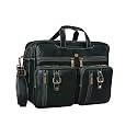 BRAND LEATHER Genuine Leather Convertible Backpack 16" Laptop Messenger Bag Multi-Functional Business Briefcase for Men