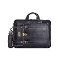 BRAND LEATHER Genuine Leather Convertible Backpack 16" Laptop Messenger Bag Multi-Functional Business Briefcase for Men