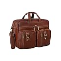 BRAND LEATHER Genuine Leather Convertible Backpack 16" Laptop Messenger Bag Multi-Functional Business Briefcase for Men