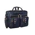 BRAND LEATHER Genuine Leather Convertible Backpack 16" Laptop Messenger Bag Multi-Functional Business Briefcase for Men