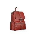 BRAND LEATHER Genuine Leather Stylish Women's Backpack Use for College|School|Office|Travel