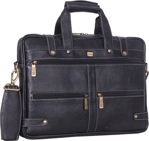 brand leather men black messenger bag