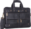 BRAND LEATHER Men Black Messenger Bag