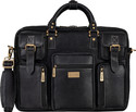 BRAND LEATHER Men Black Messenger Bag