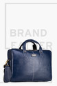 BRAND LEATHER Men Blue Messenger Bag