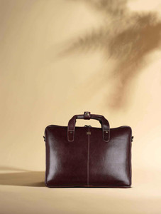brand leather men brown messenger bag