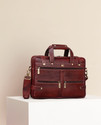 BRAND LEATHER Men Brown Messenger Bag