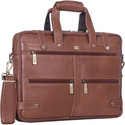 BRAND LEATHER Men Tan Messenger Bag