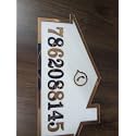 Branders Black acrylic 4mm thick round plate with 2mm thick golden acrylic embossed letters for home door entrance (WeatherProof) (12x12)
