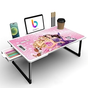 brandflex mini laptop table for bed study table with drawer tabletmobile holder for kids amp adults white-cotted-barrbis