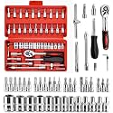 BrandFlex Tool Kit for Home Use | Tools Set, Hand Tools, Bike Tool Kit Set, Socket Wrench Set, Spanner Set All Size Tool Kit Goti Pana Set - Box End (46 in 1), Multicolor