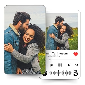 pack of 1  personalized wallet card with photo amp spotify song  size 86 x 54 cm  wallet card