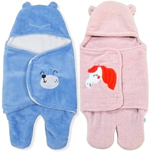 brandonn baby blanket newborn pack of wearable swaddle wrapper baby sleeping bag baby towel bathrobe for baby boys and baby girls 0-6 months babies