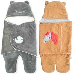 brandonn baby blanket newborn pack of wearable swaddle wrapper baby sleeping bag baby towel bathrobe for baby boys and baby girls 0-6 months babies