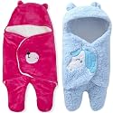 BRANDONN Baby Blanket Newborn Gift Pack of Swaddle Wrapper, 0-9 Months, Length 68 cm x Width 68 cm