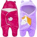 BRANDONN Baby Blanket Newborn Gift Pack of Swaddle Wrapper, 0-9 Months, Length 68 cm x Width 68 cm