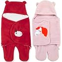 BRANDONN Baby Blanket Newborn Pack of Wearable Swaddle Wrapper Baby Sleeping Bag Baby Towel Bathrobe for Baby Boys and Baby Girls, 0-6 Months Babies