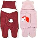 BRANDONN Baby Blanket Newborn Pack of Wearable Swaddle Wrapper Baby Sleeping Bag Baby Towel Bathrobe for Baby Boys and Baby Girls, 0-6 Months Babies