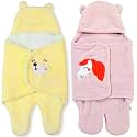 BRANDONN Baby Blanket Newborn Pack of Wearable Swaddle Wrapper Baby Sleeping Bag Baby Towel Bathrobe for Baby Boys and Baby Girls, 0-6 Months Babies