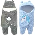 BRANDONN Baby Blanket Newborn Gift Pack of Swaddle Wrapper, 0-9 Months, Length 68 cm x Width 68 cm