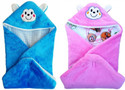 BRANDONN Printed Single Hooded Baby Blanket for