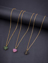 Brandsoon korean jewellery heart shape pendant pack of 3 girls and women Beads Gold-plated Plated Brass, Alloy Chain