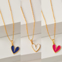 BRANDSOON Brandsoon korean jewellery heart shape pendant pack of 3 girls and women Gold-plated Plated Brass, Alloy Chain