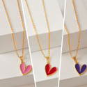 BRANDSOON Brandsoon korean jewellery heart shape pendant pack of 3 girls and women Gold-plated Plated Brass, Alloy Chain