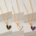 Brandsoon korean jewellery heart shape pendant pack of 3 girls and women Gold-plated Plated Brass, Alloy Chain