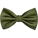 Branduce Mens Solid Color Adjustable Pre-tied Bow Tie for Men Party Wedding