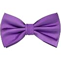 Branduce Mens Solid Color Adjustable Pre-tied Bow Tie for Men Party Wedding