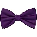 Branduce Mens Solid Color Adjustable Pre-tied Bow Tie for Men Party Wedding