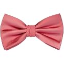 Branduce Mens Solid Color Adjustable Pre-tied Bow Tie for Men Party Wedding