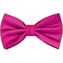 Branduce Mens Solid Color Adjustable Pre-tied Bow Tie for Men Party Wedding
