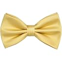 Branduce Mens Solid Color Adjustable Pre-tied Bow Tie for Men Party Wedding