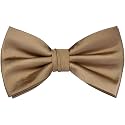 Branduce Mens Solid Color Adjustable Pre-tied Bow Tie for Men Party Wedding