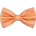 Branduce Mens Solid Color Adjustable Pre-tied Bow Tie for Men Party Wedding