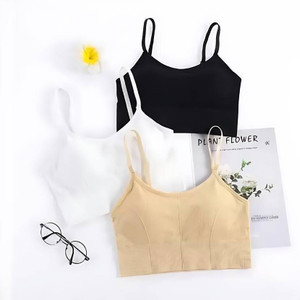 brankly urja pack of 3 women cami bra lightly padded bra black white beige