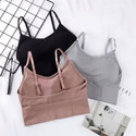 BRANKLY URJA Pack of 3 Women Cami Bra Lightly Padded Bra (Black, Grey, Pink)