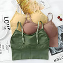 BRANKLY URJA Pack of 3 Women Cami Bra Lightly Padded Bra (Beige, Brown, Dark Green)