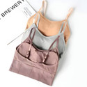 BRANKLY URJA Pack of 3 Women Cami Bra Lightly Padded Bra (Beige, Grey, Black)