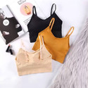 BRANKLY URJA Pack of 3 Women Cami Bra Lightly Padded Bra (Black, Yellow, Beige)